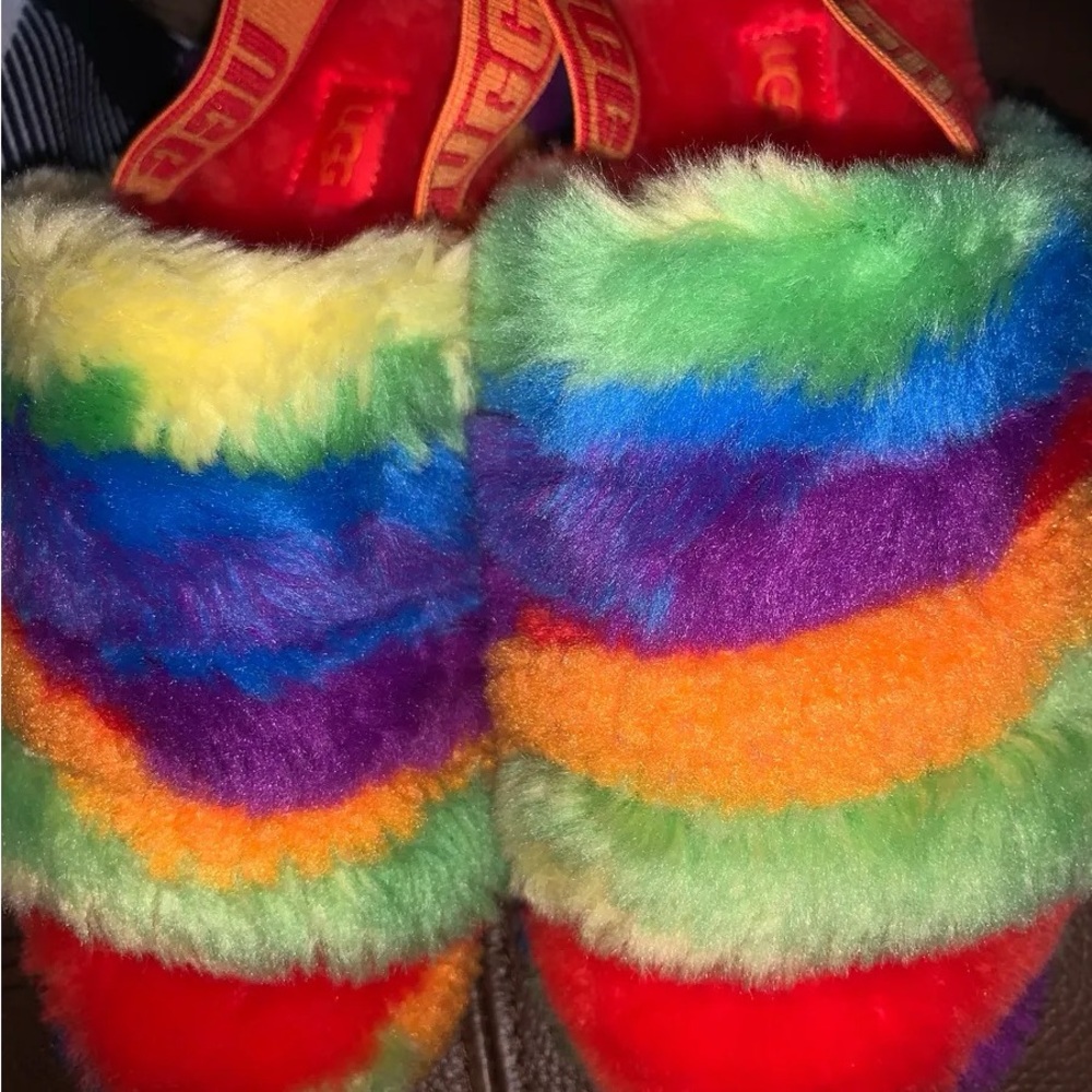 UGG Multicolor Fluffy Slippers